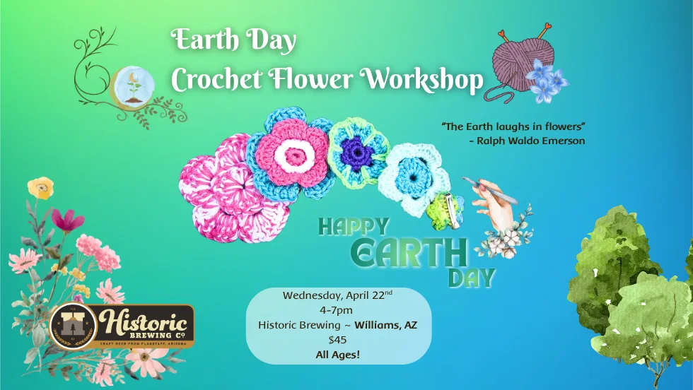 🪷Earth Day Crochet Flowers Workshop 🪻
